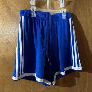 Adidas Used Blue and White Athletic Shorts 8/10 Medium Boys